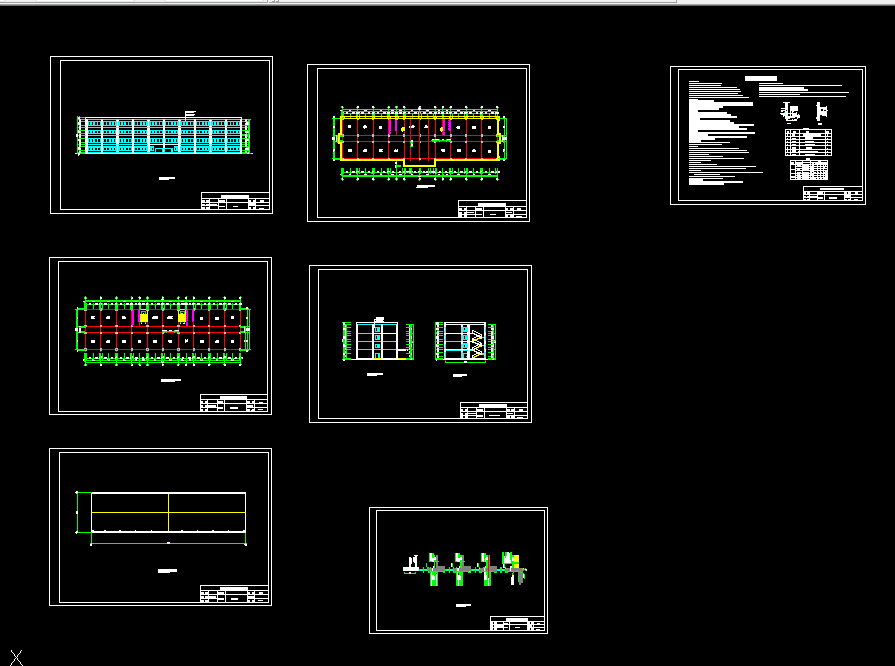 K598-四层框架结构教学楼设计-5356平米