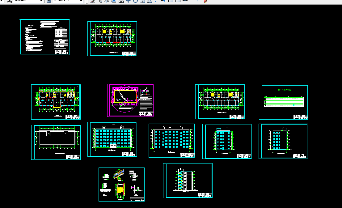 K614-常德六层框架结构宾馆设计-带施工组织7000平米