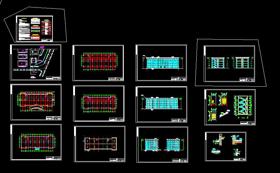 K616-涟水县医药公司综合楼设计-4层3599平米