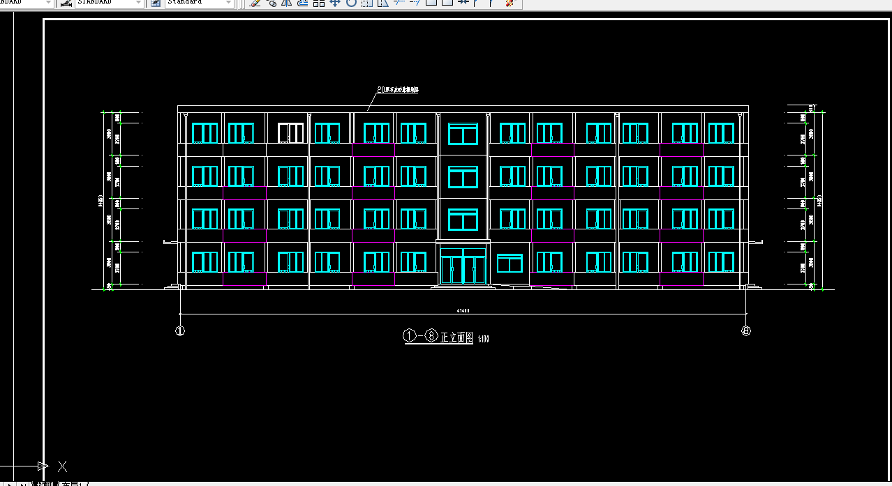 K619-四层框架结构职工宿舍楼设计-3878平米