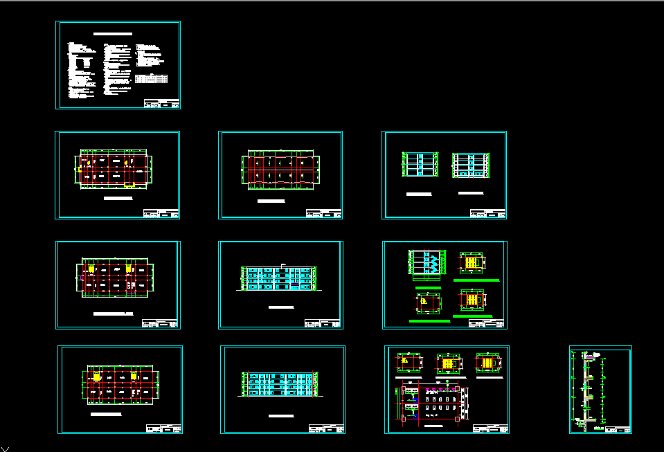 K620-唐山市中学第一教学楼设计-4层3000平米