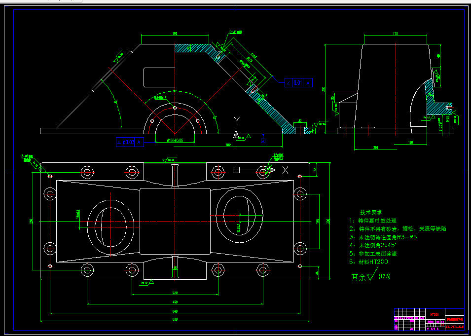K694-曲轴箱盖加工工艺规程及镗结合面φ100孔夹具设计