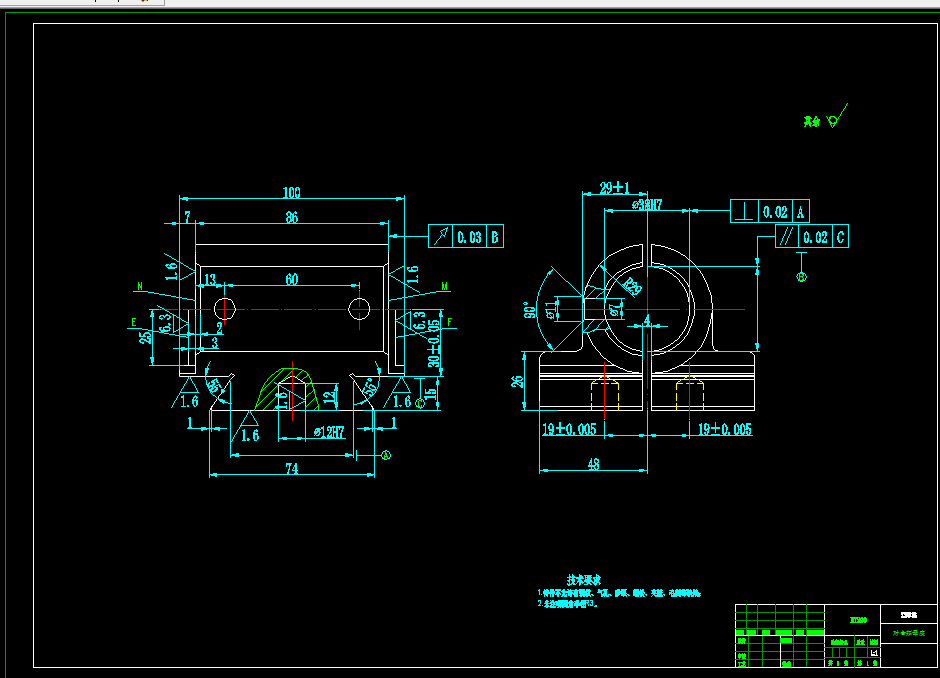 K697-对合螺母座工艺和钻底面和侧面上的4个孔夹具设计