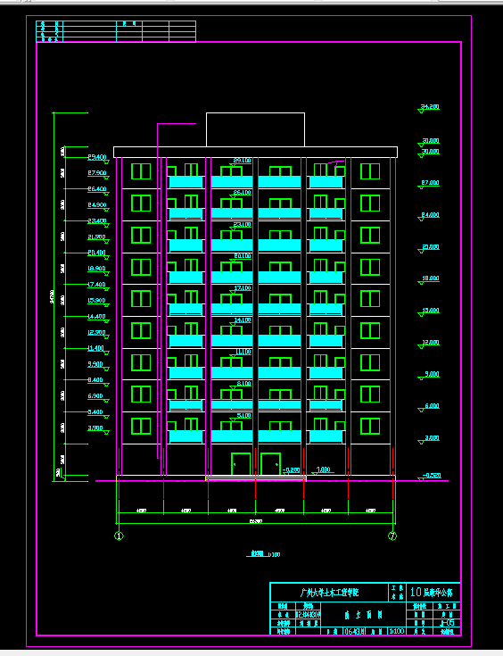 L096-10层现浇框架—剪力墙结构高层公寓设计