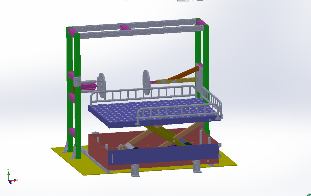 L588-多功能液压升降台设计[含SW三维图]