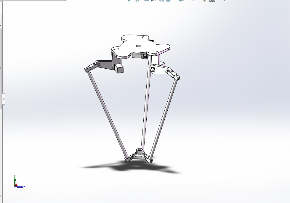 L593机械原理课程设计-Delta-ahut并联机械手设计【含sw三维】