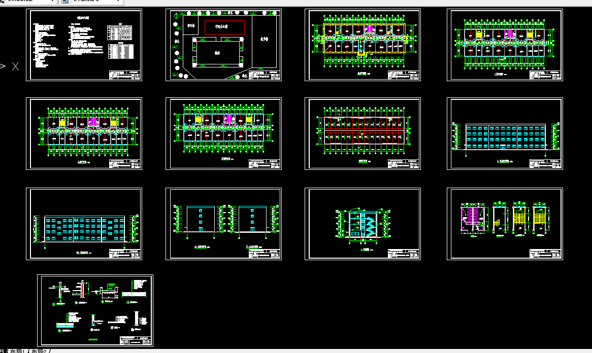 L655-4层中学行政办公楼设计-3000平米