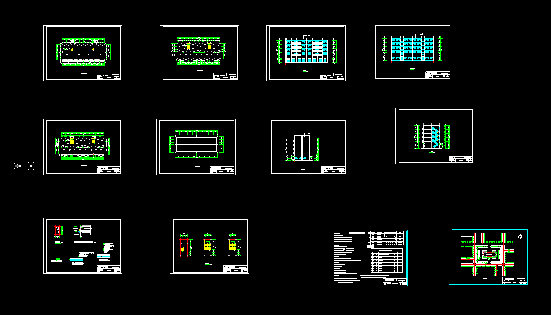 L657-5层框架住宅楼带商铺设计-2000平米