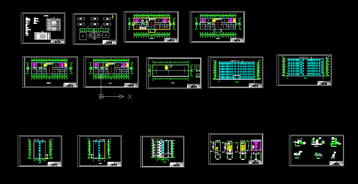 L664-六层大学行政办公楼设计-4500平米