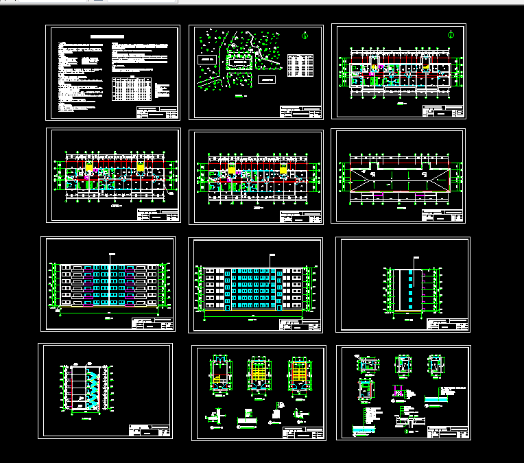 L668-六层框架住宅楼设计-2单元2户型2602平米