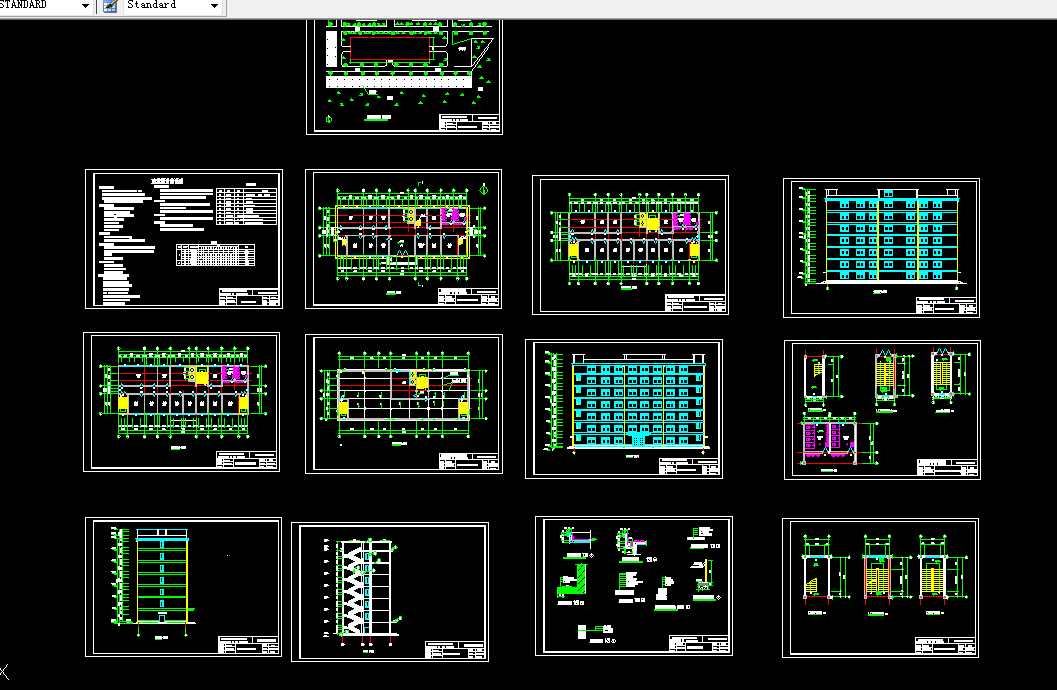 L678-七层框架结构办公楼设计-3931平米