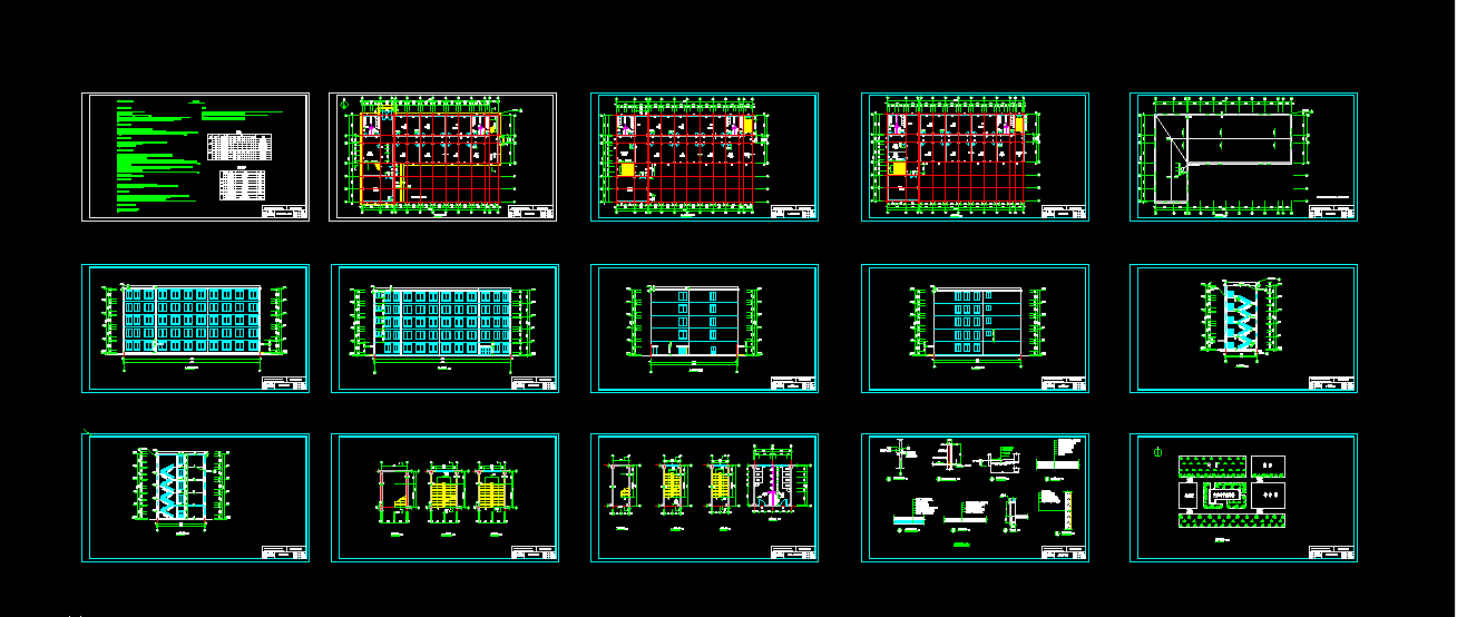 L681-五层L型实验中学教学楼设计-4123平米