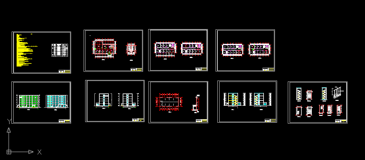 L684-五层框架结构中学综合办公楼设计-2323平米+施工