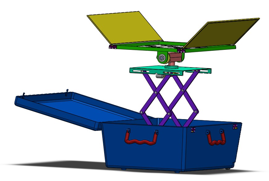 L699-便携式太阳能光伏供电系统外观与结构设计[含SW三维图]
