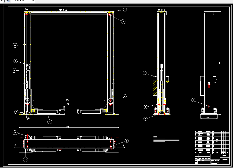 L749-双柱式汽车举升机设计-龙门式