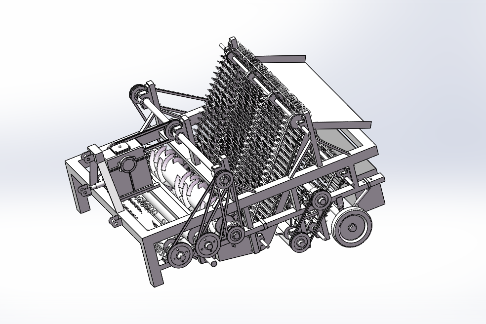 L758-拔棉杆粉碎残膜回收联合作业机设计与仿真[含SW三维图]