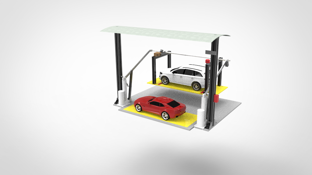 L767-两层错位式停车装置资料【含croe三维】