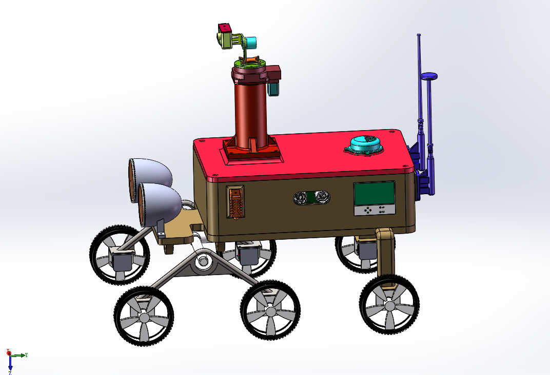 L930-融合多种传感器的轮式探测机器人设计[含SW三维图]