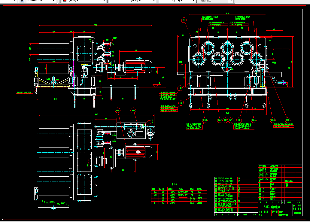 M027-涤纶短纤后处理设备七辊牵伸机的牵伸辊设计