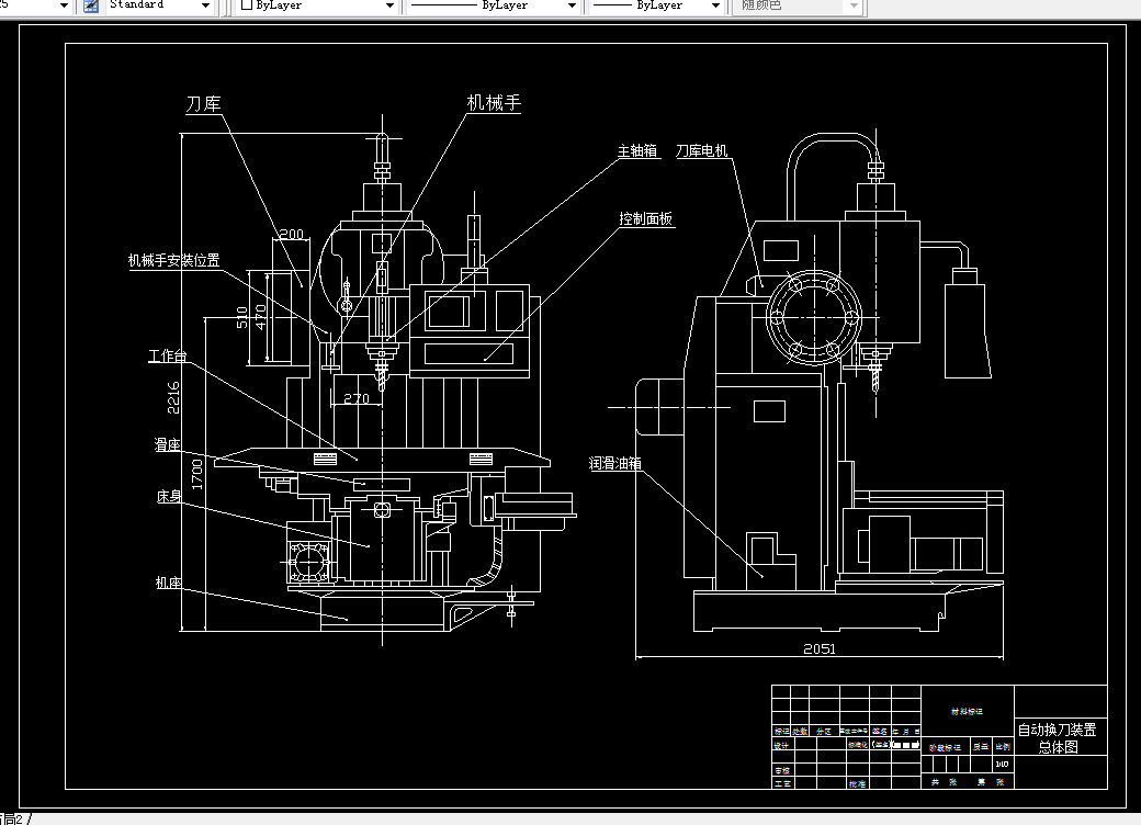 M054-数控卧式镗铣床换刀机械手设计