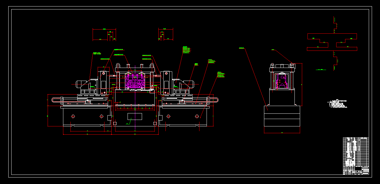 M079-102机体齿飞面孔双卧多轴组合机床设计