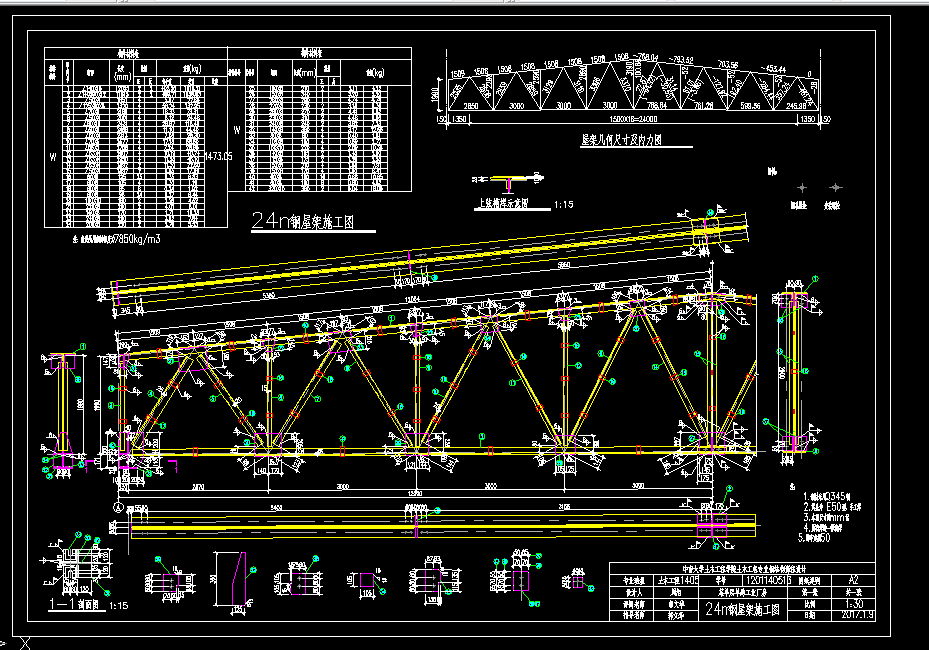 M317钢结构课程设计-某单层单跨工业厂房（24m）