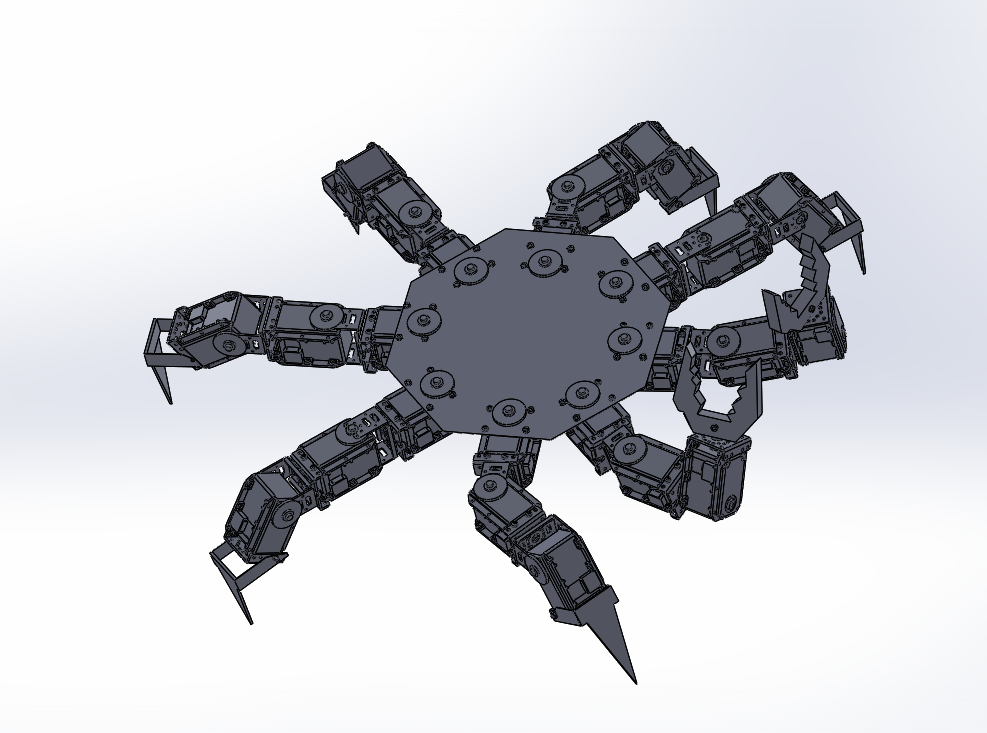 M454-六足仿生机器蟹的设计-机械螃蟹机器人[含三维图]
