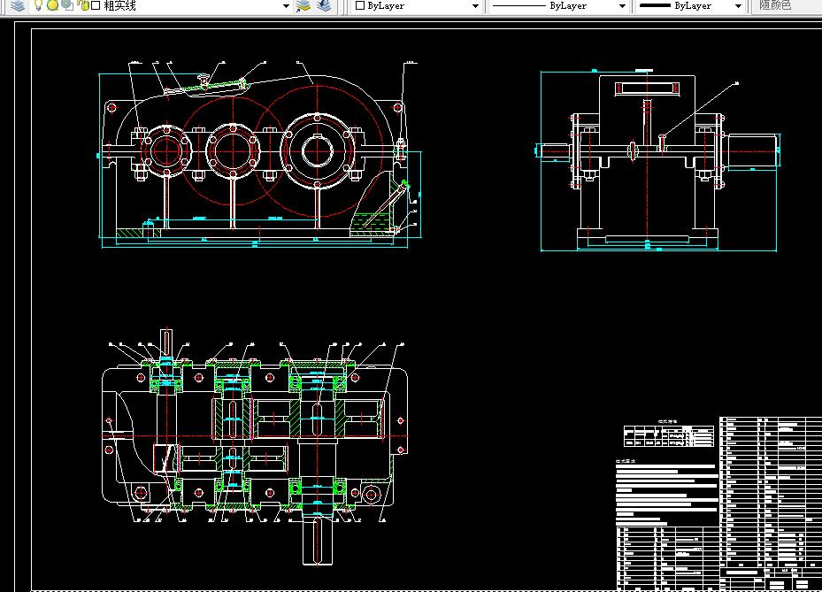 M481-展开式二级斜齿圆柱齿轮减速器设计F=6500 V=0.47 D=360