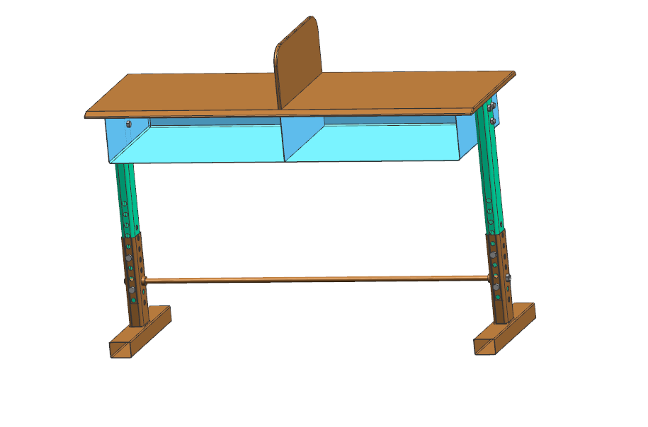 M520-可升降课桌造型建模设计[含UG三维图]