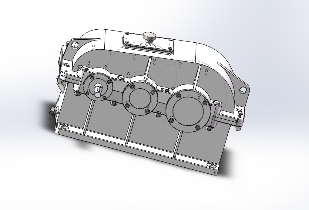 M574-薄壁零件冲床设计【含SW三维】二级圆柱斜齿齿轮减速器