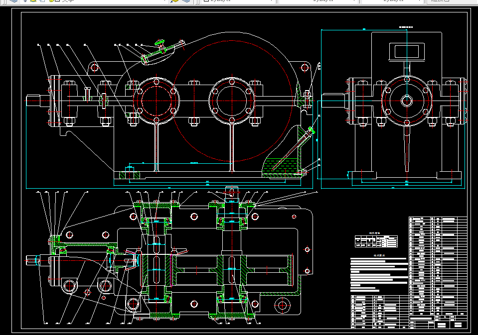 M589-二级圆锥圆柱齿轮减速器设计F=2000 V=1 D=444