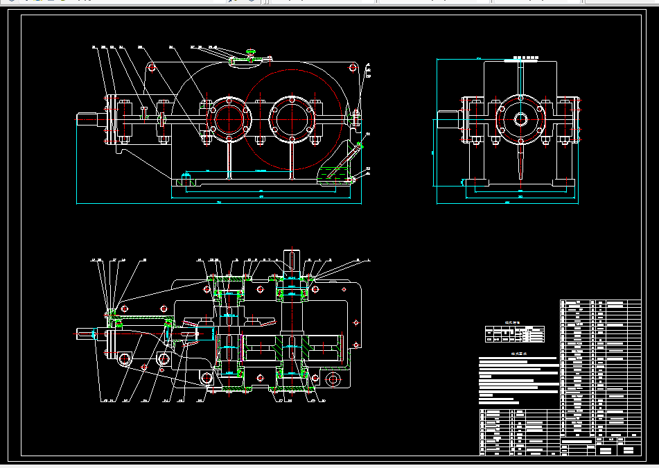 M591-二级圆锥圆柱齿轮减速器设计F=11500 V=0.38 D=231