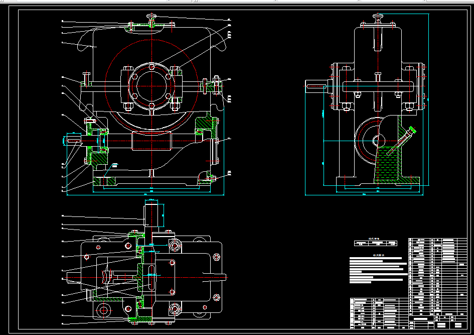 M644-一级蜗轮蜗杆减速器设计F=1500 V=1.1 D=220
