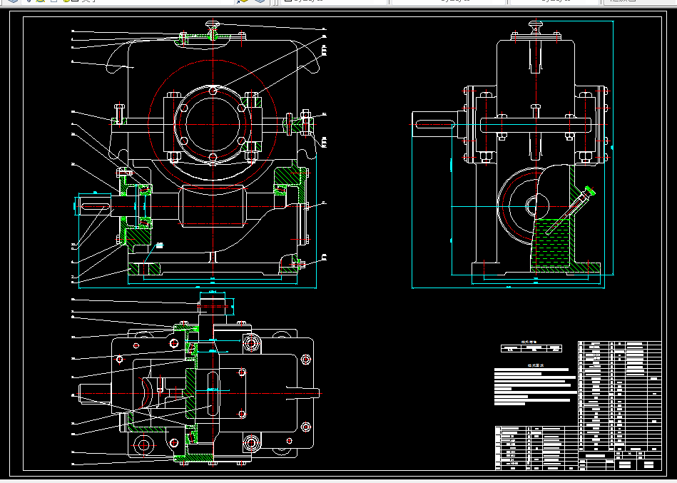 M647-一级蜗轮蜗杆减速器设计F=2500 V=1.1 D=400