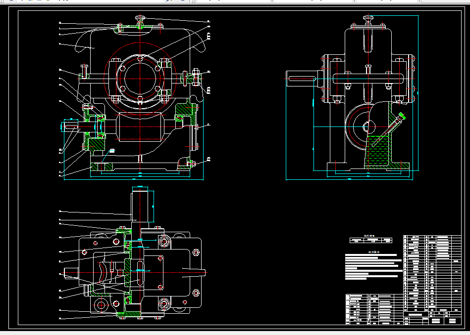M648-一级蜗轮蜗杆减速器设计F=2600 V=1.1 D=220
