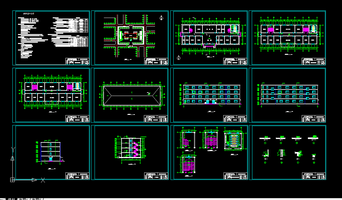 M698-南昌四层办公楼设计-2600平米