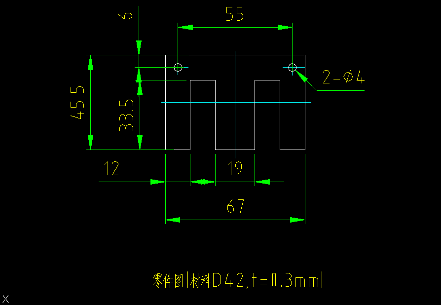 M833-铁心片冲孔落料复合模设计【山型垫片】【变压器铁芯片】长67