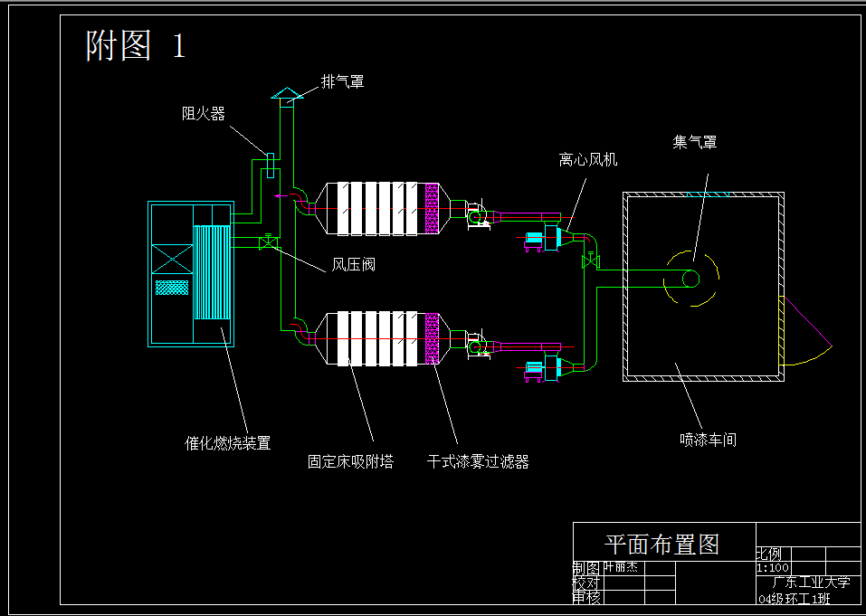 D547-15000m3h喷漆废气治理工程设计