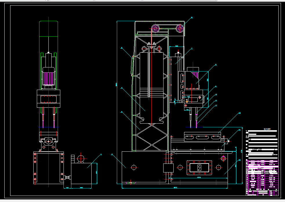 N034-四轴头多工位同步钻床设计