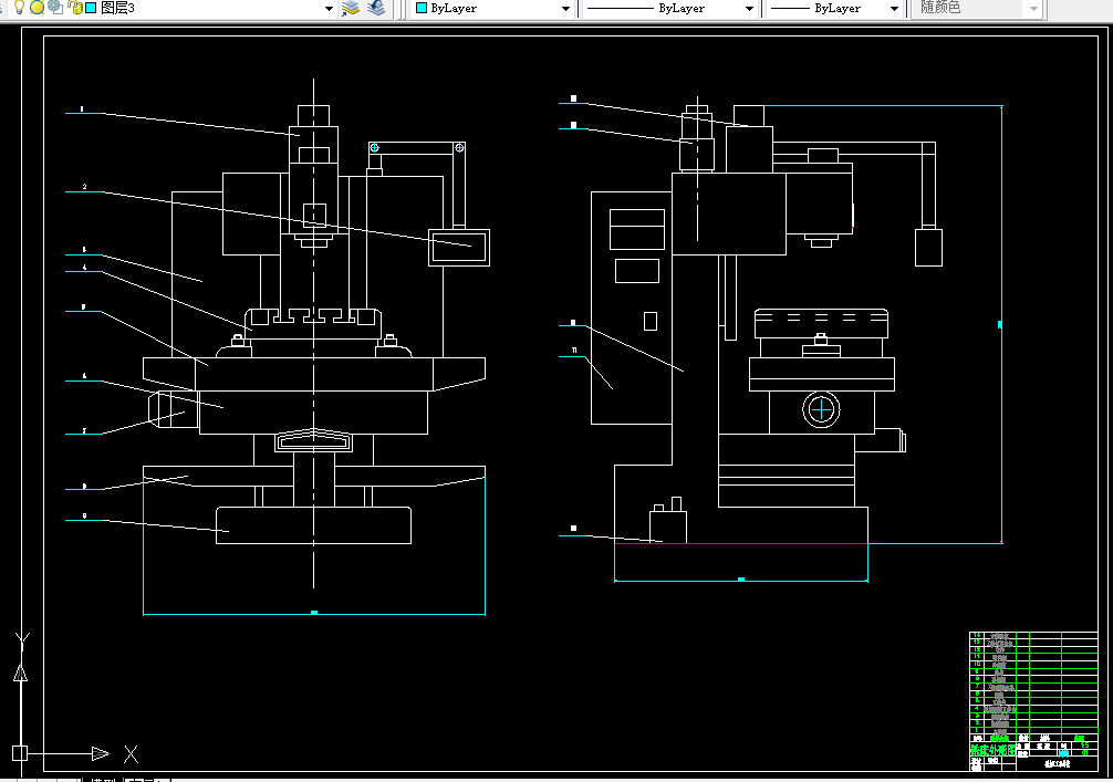 P084-数控铣床结构设计