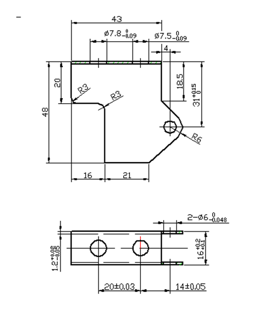 P096-纺织机摇架后支架零件冲压模具设计与制造