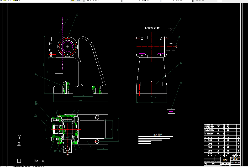 R042-刀杆手动压力机设计