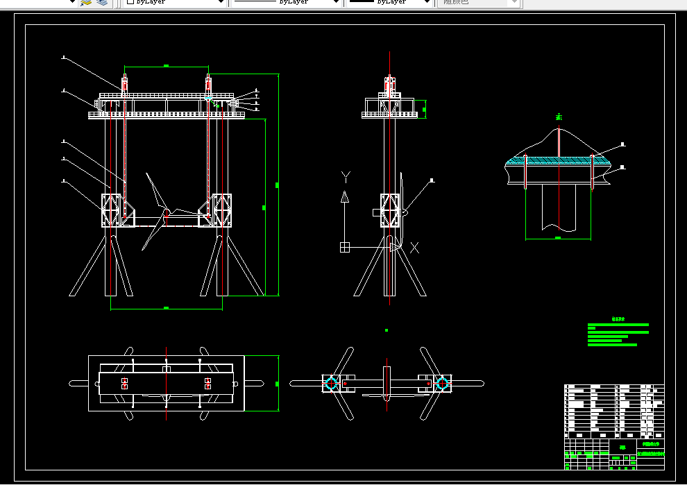 D725-龙门式潮流能发电支撑平台设计