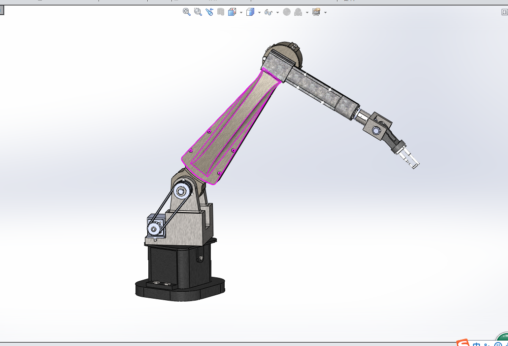 D806-汽车车身焊接机器人虚拟样机设计[含SW三维图]