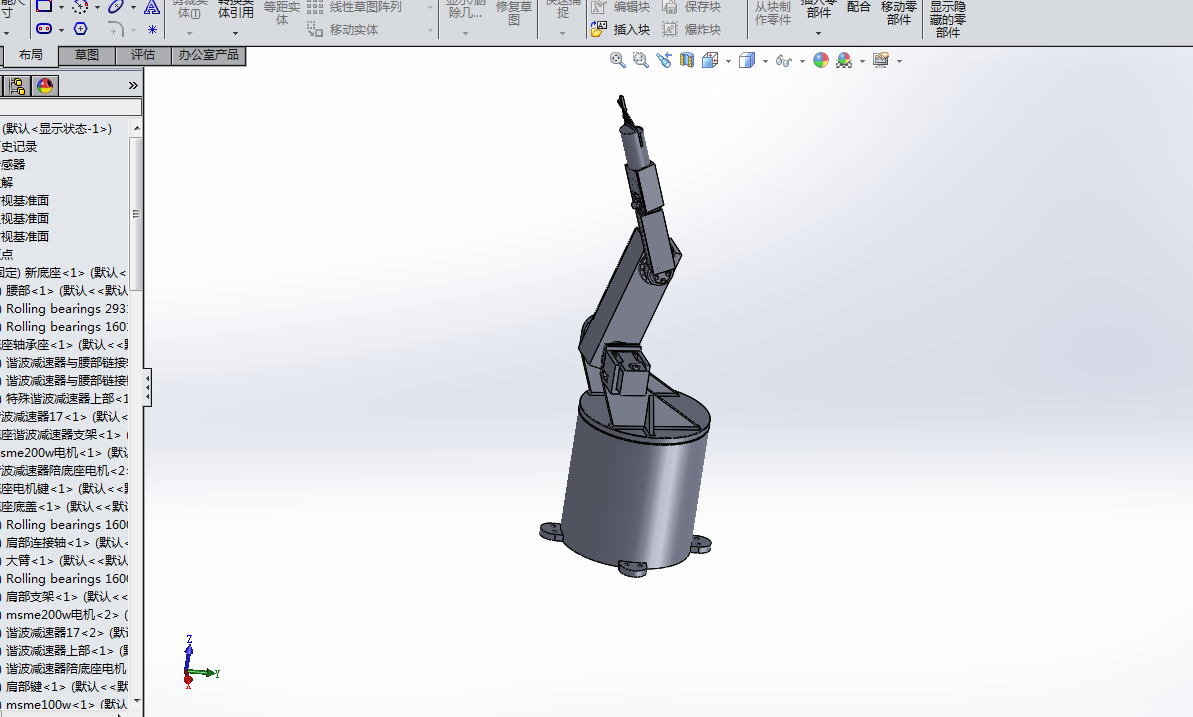 D809-四自由度机械手虚拟样机设计[含SW三维图]