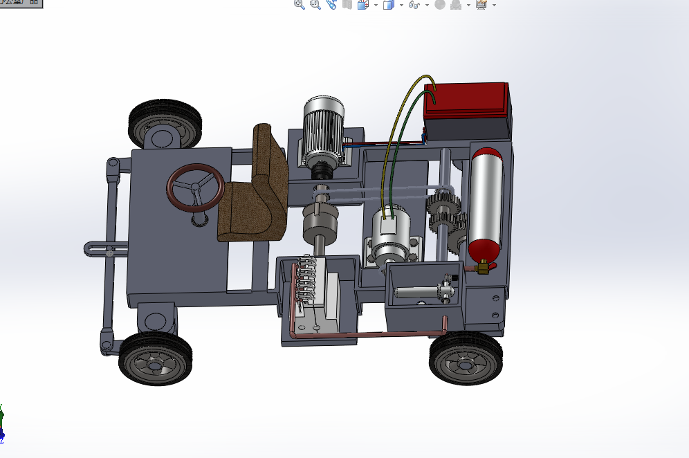 D813-空气压缩动力汽车结构设计[含SW三维图]