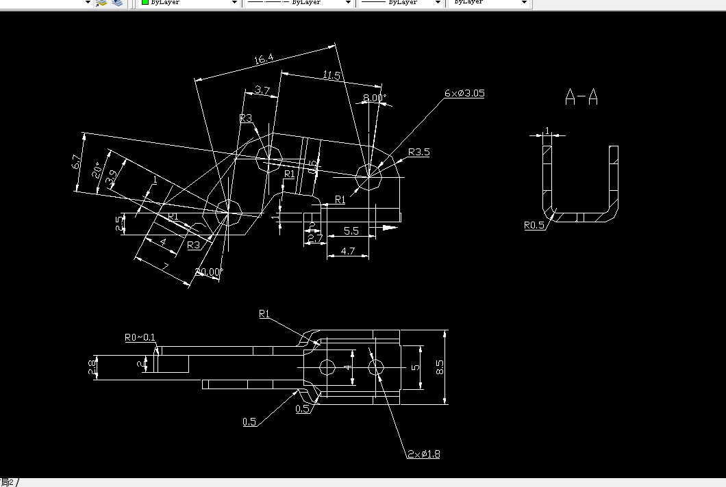 D835-异形复杂连接件模具设计