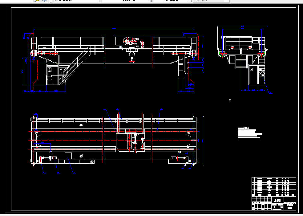 D949-QD16t-19.5m箱形双梁桥式起重机主梁及端梁设计