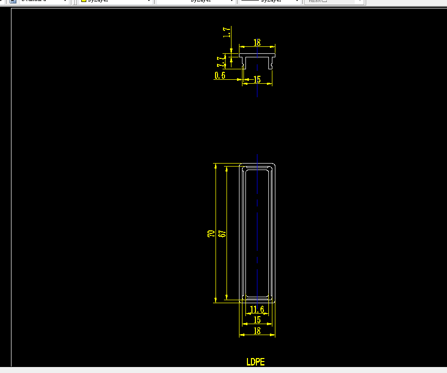 E159-把手封条注塑模设计