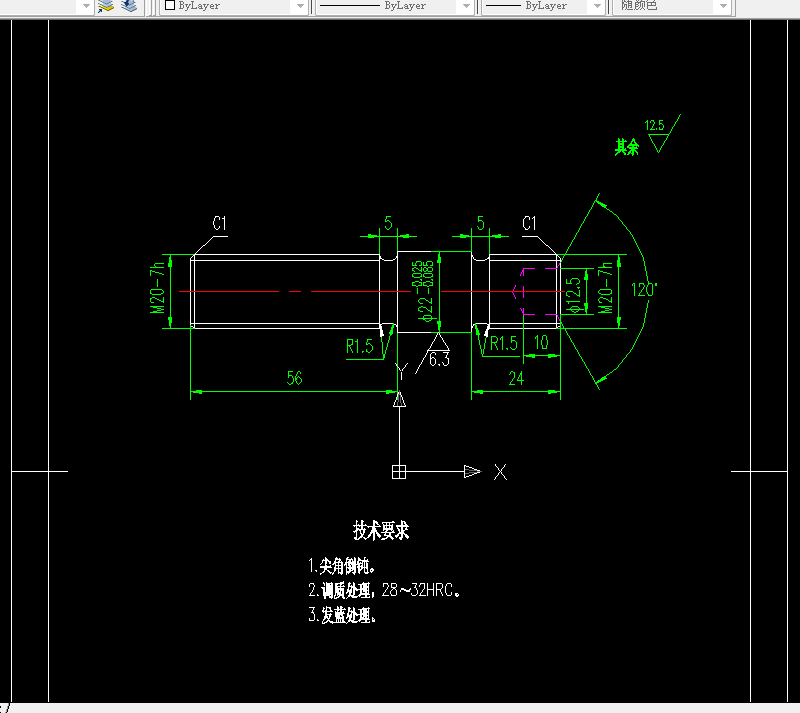 E270-阀螺栓的机械加工设计